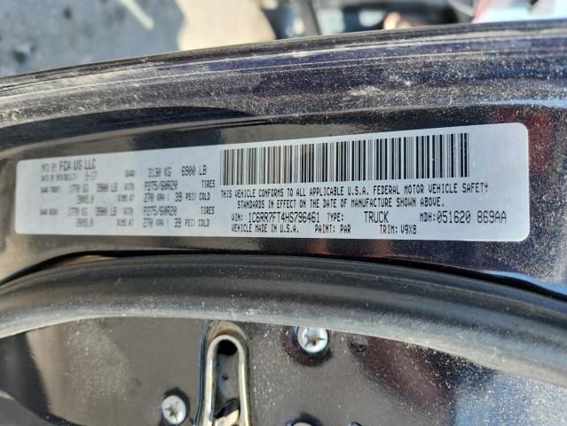 1C6RR7FT4HS796461 - 2017 RAM 1500 ST BLUE photo 12