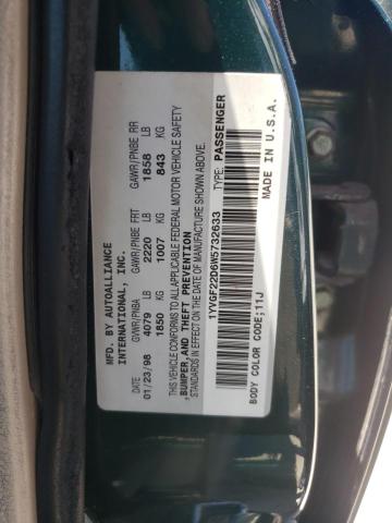 1YVGF22D6W5732633 - 1998 MAZDA 626 ES GREEN photo 13