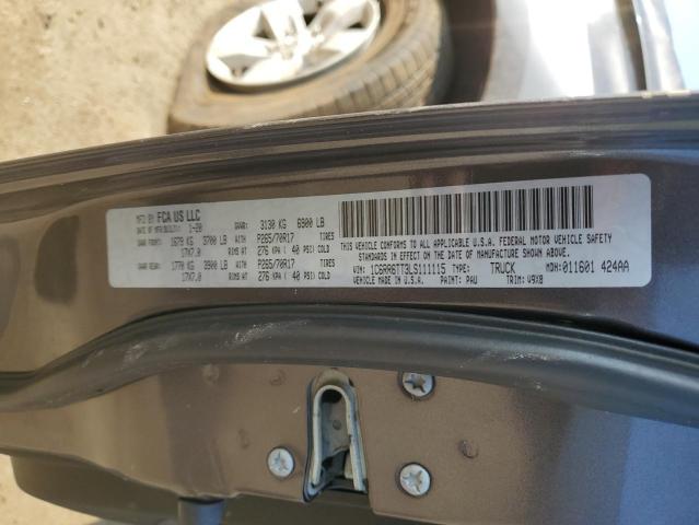 1C6RR6TT3LS111115 - 2020 RAM 1500 CLASS SLT ნაცრისფერი ფოტო 12