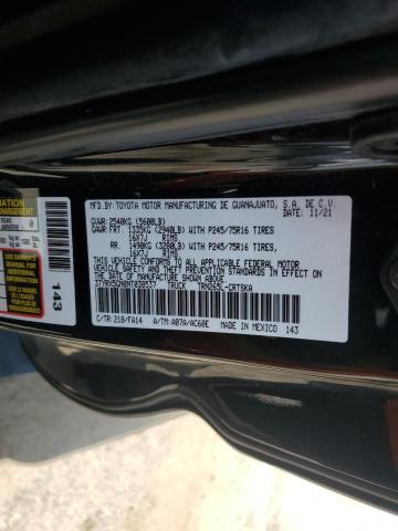 3TYRX5GN8NT038537 - 2022 TOYOTA TACOMA ACCESS CAB Қара фото 12