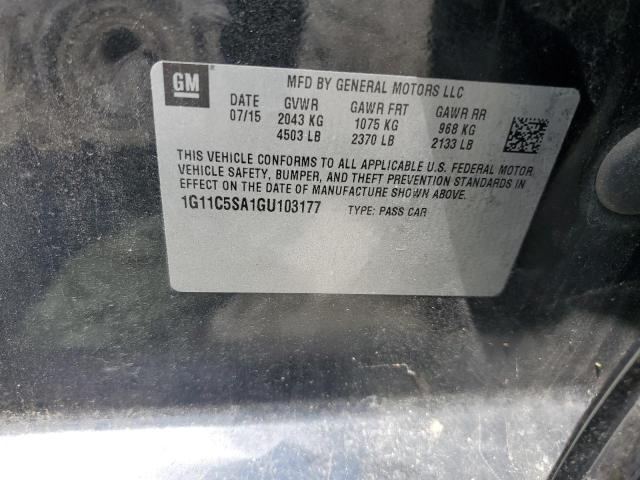 1G11C5SA1GU103177 - 2016 CHEVROLET MALIBU LIM LT 黑色 照片 13