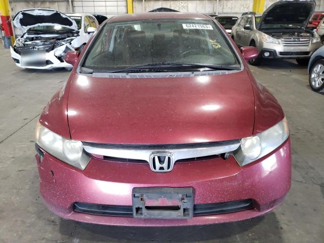 19XFA16619E010999 - 2009 HONDA CIVIC LX-S أحمر صورة 5