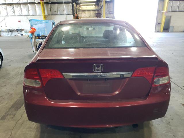 19XFA16619E010999 - 2009 HONDA CIVIC LX-S أحمر صورة 6