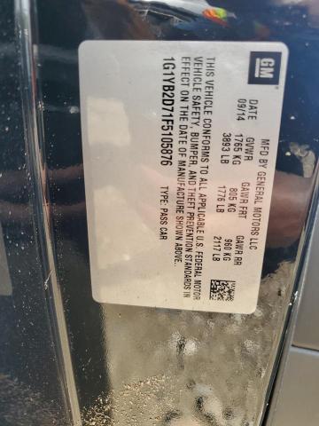 1G1YB2D71F5105876 - 2015 CHEVROLET CORVETTE STINGRAY 1LT BLACK photo 12