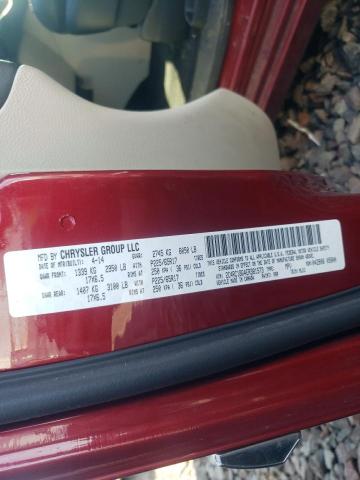 2C4RC1BG4ER381573 - 2014 CHRYSLER TOWN & COU TOURING მუქწითელი ფოტო 10