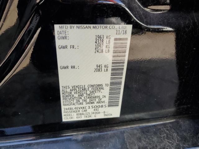 1N4BL4EVXKC150085 - 2019 NISSAN ALTIMA SL BLACK photo 12