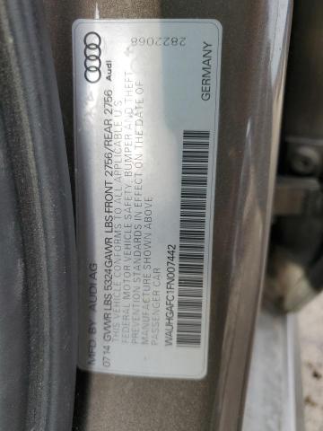 WAUHGAFC1FN007442 - 2015 AUDI A6 PRESTIGE ყავისფერი ფოტო 13