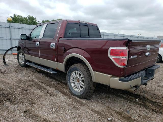 1FTFW1EV4AFD88285 - 2010 FORD F150 SUPERCREW BURGUNDY photo 2