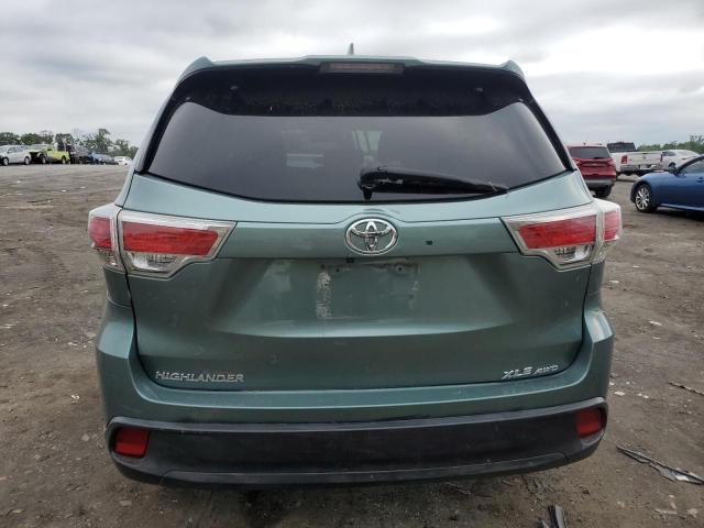 5TDJKRFH0FS189187 - 2015 TOYOTA HIGHLANDER XLE 绿色 照片 6