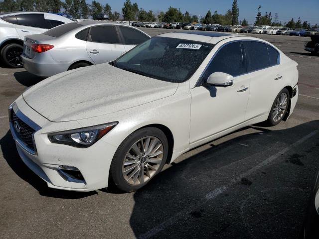 JN1EV7BP1MM705546 - 2021 INFINITI Q50 LUXE WHITE photo 1