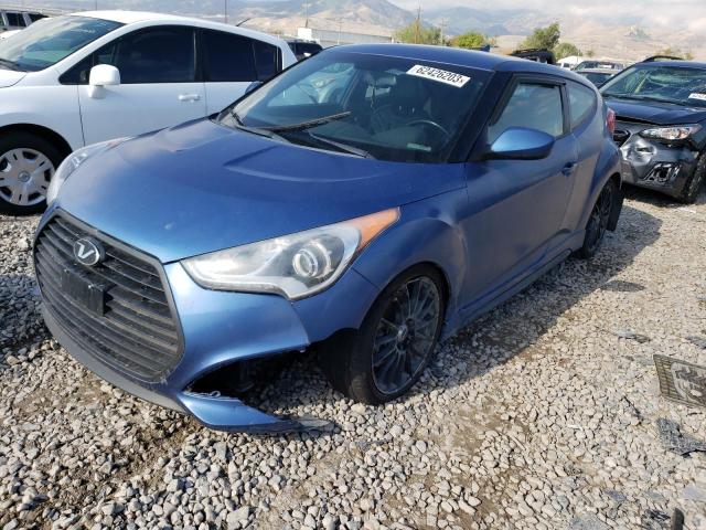 KMHTC6AE7GU257494 - 2016 HYUNDAI VELOSTER TURBO BLUE photo 1