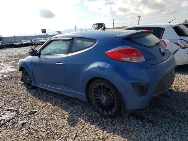 KMHTC6AE7GU257494 - 2016 HYUNDAI VELOSTER TURBO BLUE photo 2