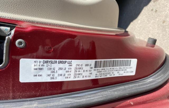2C4RC1BG3CR229295 - 2012 CHRYSLER TOWN & COU TOURING 红色 照片 10