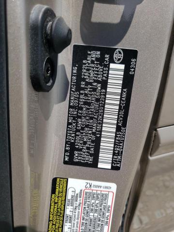 4T1BE32K26U123919 - 2006 TOYOTA CAMRY LE TAN photo 12