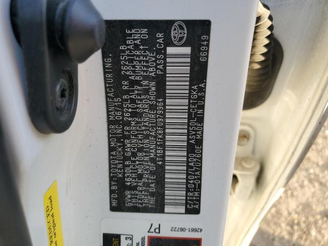 4T1BF1FK8FU979964 - 2015 TOYOTA CAMRY LE WHITE photo 12