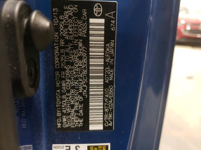 JTKJF5C78E3080977 - 2014 TOYOTA SCION TC 蓝色 照片 13