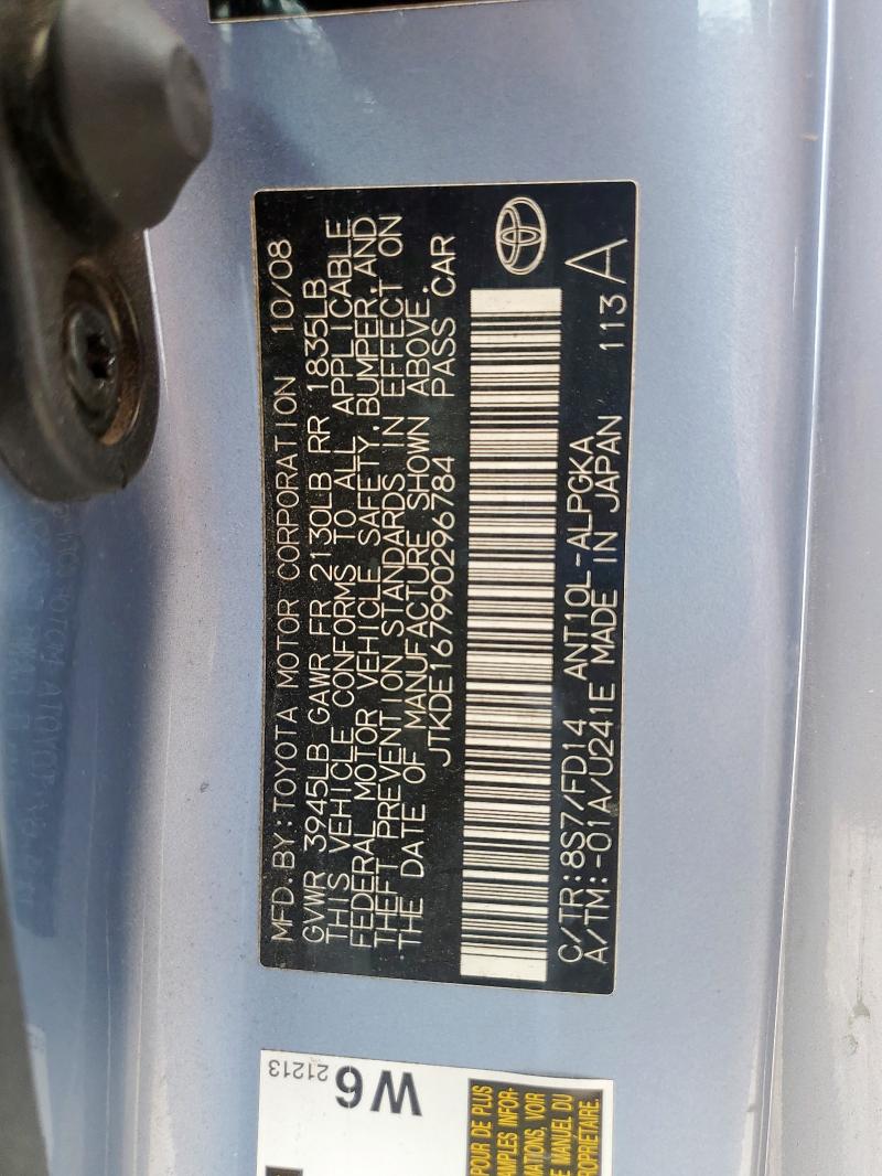 JTKDE167990296784 - 2009 TOYOTA SCION TC Mavi foto 13