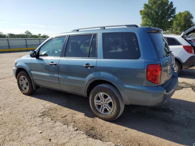 5FNYF18525B042492 - 2005 HONDA PILOT EXL BLUE photo 2