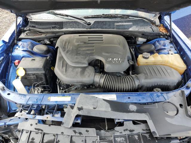 2C3CDYAG8CH257553 - 2012 DODGE CHALLENGER SXT BLUE photo 11