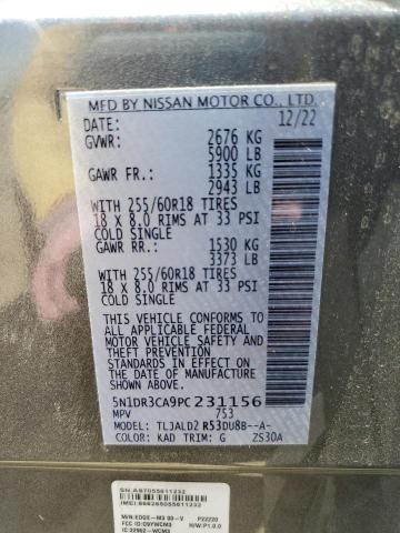 5N1DR3CA9PC231156 - 2023 NISSAN PATHFINDER SL CHARCOAL photo 13