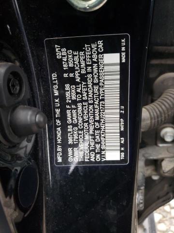 SHHFK7H47HU221773 - 2017 HONDA CIVIC SPORT 黑色 照片 12