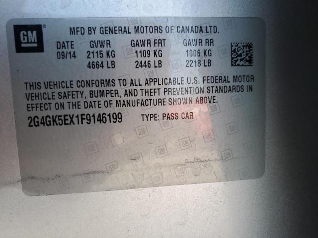 2G4GK5EX1F9146199 - 2015 BUICK REGAL 银色 照片 12