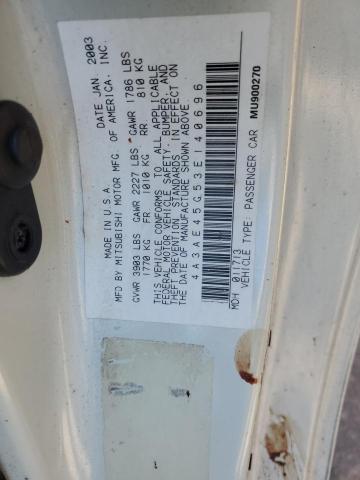 4A3AE45G53E140696 - 2003 MITSUBISHI ECLIPSE SPYDER GS 白色 照片 12