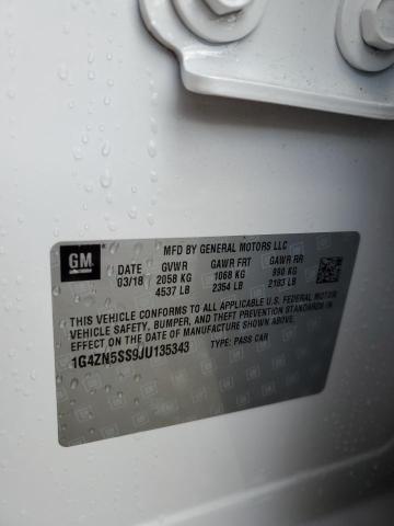 1G4ZN5SS9JU135343 - 2018 BUICK LACROSSE PREFERRED WHITE photo 12