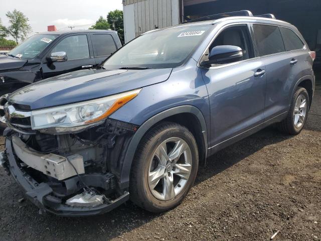 5TDDKRFH3FS077772 - 2015 TOYOTA HIGHLANDER LIMITED BLUE photo 1