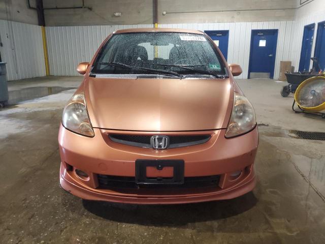 JHMGD38667S055451 - 2007 HONDA FIT S ORANGE photo 5