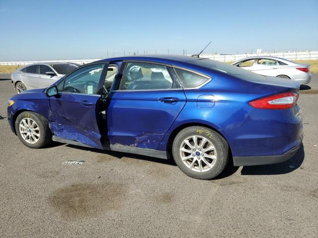 3FA6P0G74GR305607 - 2016 FORD FUSION S BLUE photo 2