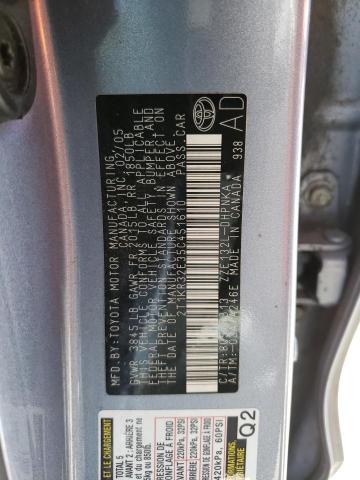 2T1KR32E35C451610 - 2005 TOYOTA COROLLA MA XR BLUE photo 12