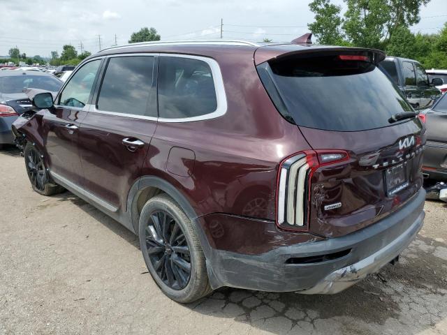 5XYP5DHC6NG221433 - 2022 KIA TELLURIDE SX MAROON photo 2