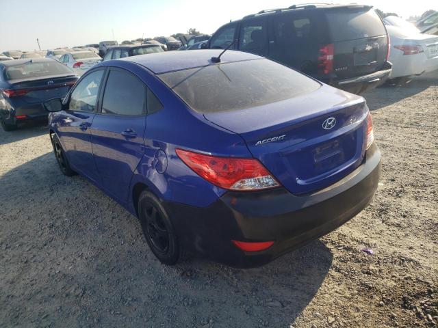 KMHCT4AE1EU706167 - 2014 HYUNDAI ACCENT GLS BLUE photo 2