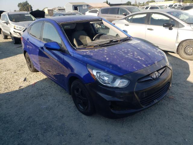 KMHCT4AE1EU706167 - 2014 HYUNDAI ACCENT GLS BLUE photo 4