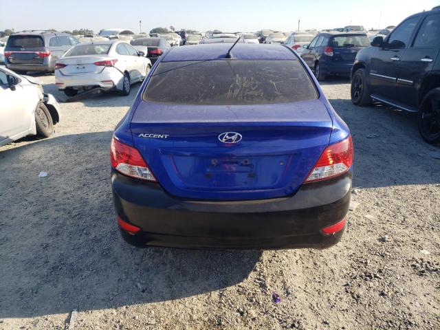 KMHCT4AE1EU706167 - 2014 HYUNDAI ACCENT GLS BLUE photo 6