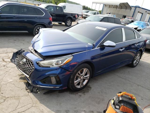 5NPE34AF1KH745420 - 2019 HYUNDAI SONATA LIMITED BLUE photo 1