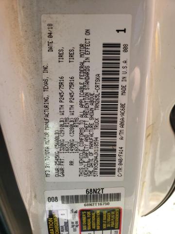 5TFRX5GN4JX118594 - 2018 TOYOTA TACOMA ACCESS CAB WHITE photo 12