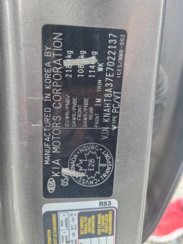 KNAHT8A37E7022137 - 2014 KIA RONDO رمادي صورة 12