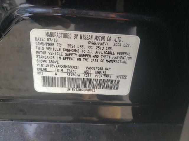 JN1BV7ARXEM688821 - 2014 INFINITI Q50 BASE BLACK photo 12