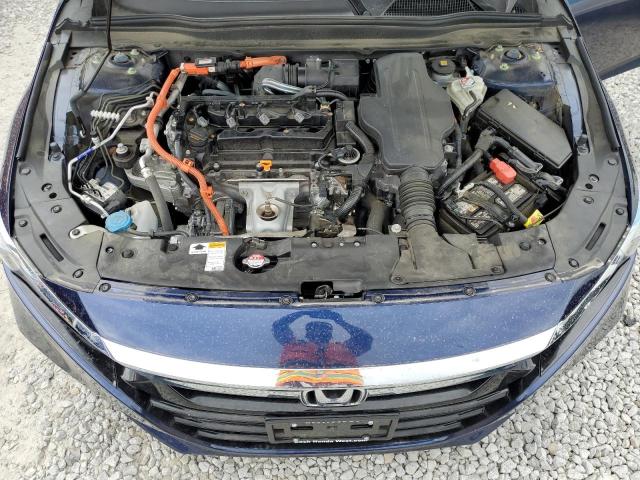 1HGCV3F44LA000755 - 2020 HONDA ACCORD HYBRID EX BLUE photo 11