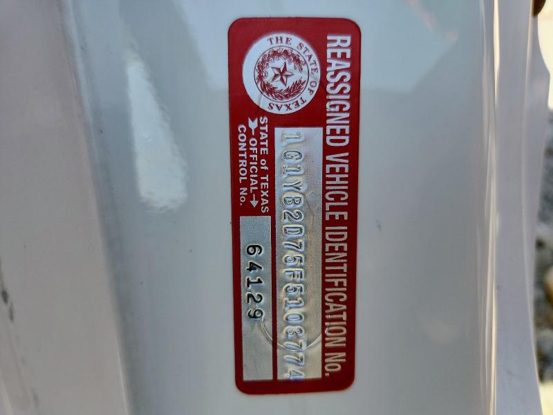 1G1YB2D75F5103774 - 2015 CHEVROLET CORVETTE STINGRAY 1LT WHITE photo 12