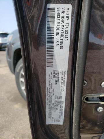 1C4PJMBX7MD110748 - 2021 JEEP CHEROKEE TRAILHAWK CHARCOAL photo 13