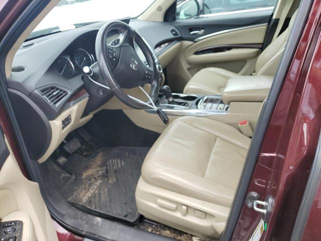 5FRYD4H84EB027833 - 2014 ACURA MDX ADVANCE BURGUNDY photo 7