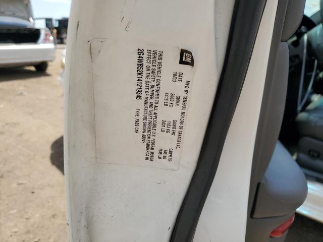 2G4WB52K141219345 - 2004 BUICK REGAL LS 白色 照片 12