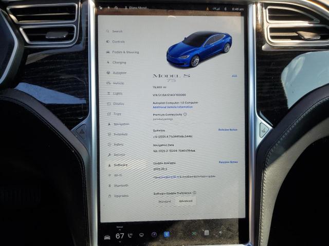 5YJSA1E14GF160066 - 2016 TESLA MODEL S BLUE photo 9