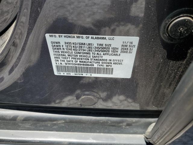 5FRYD3H89HB006409 - 2017 ACURA MDX ADVANCE GRAY photo 13