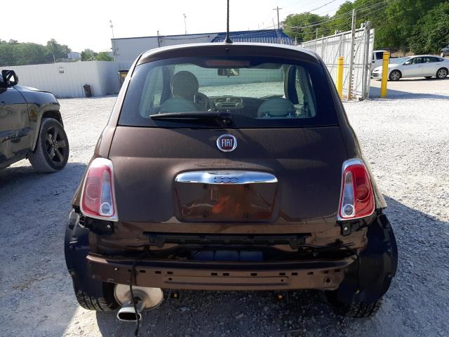 3C3CFFAR3DT634749 - 2013 FIAT 500 POP BROWN photo 6