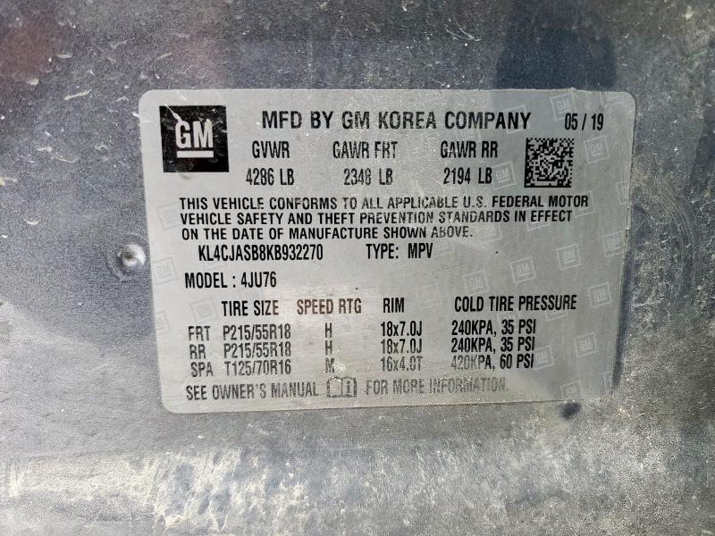 KL4CJASB8KB932270 - 2019 BUICK ENCORE PREFERRED Grau Foto 13