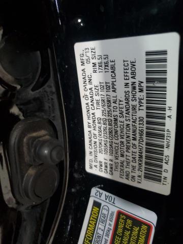 2HKRM4H77DH661330 - 2013 HONDA CR-V EXL BLACK photo 13